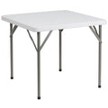 FLASH 2.85-Foot Square Plastic Folding Table