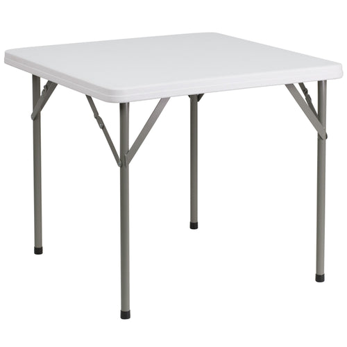 FLASH 2.85-Foot Square Plastic Folding Table