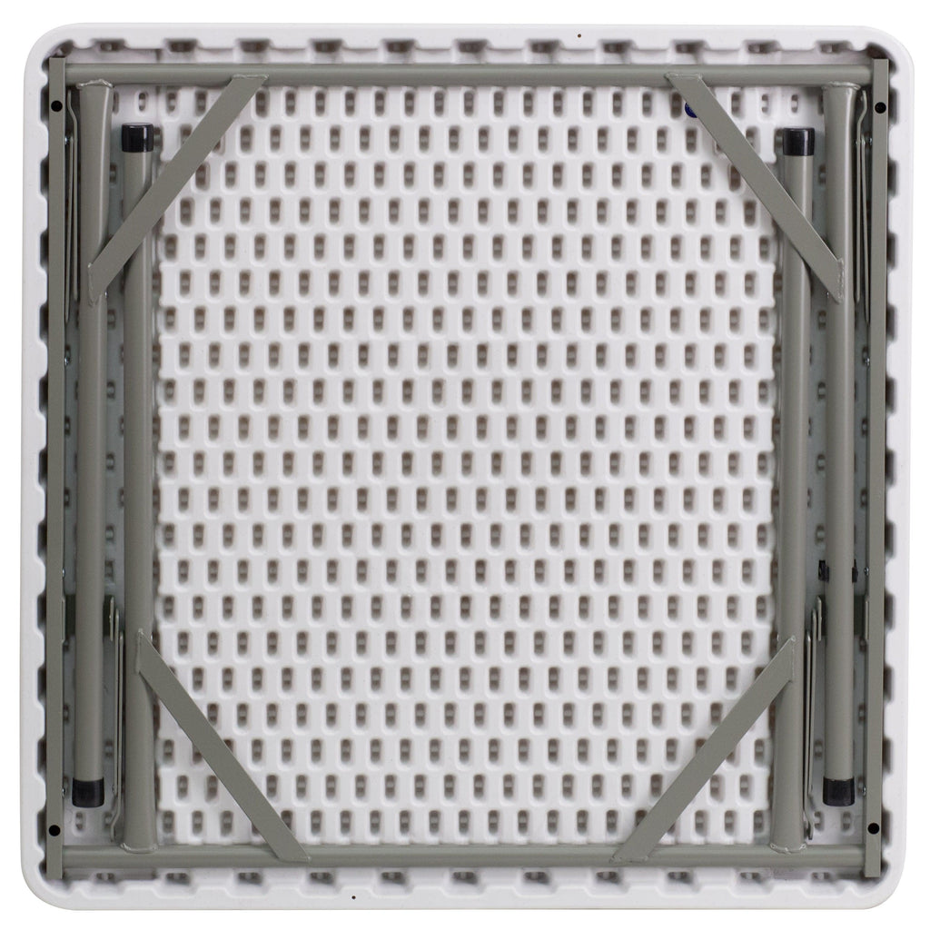 FLASH 2.85-Foot Square Plastic Folding Table
