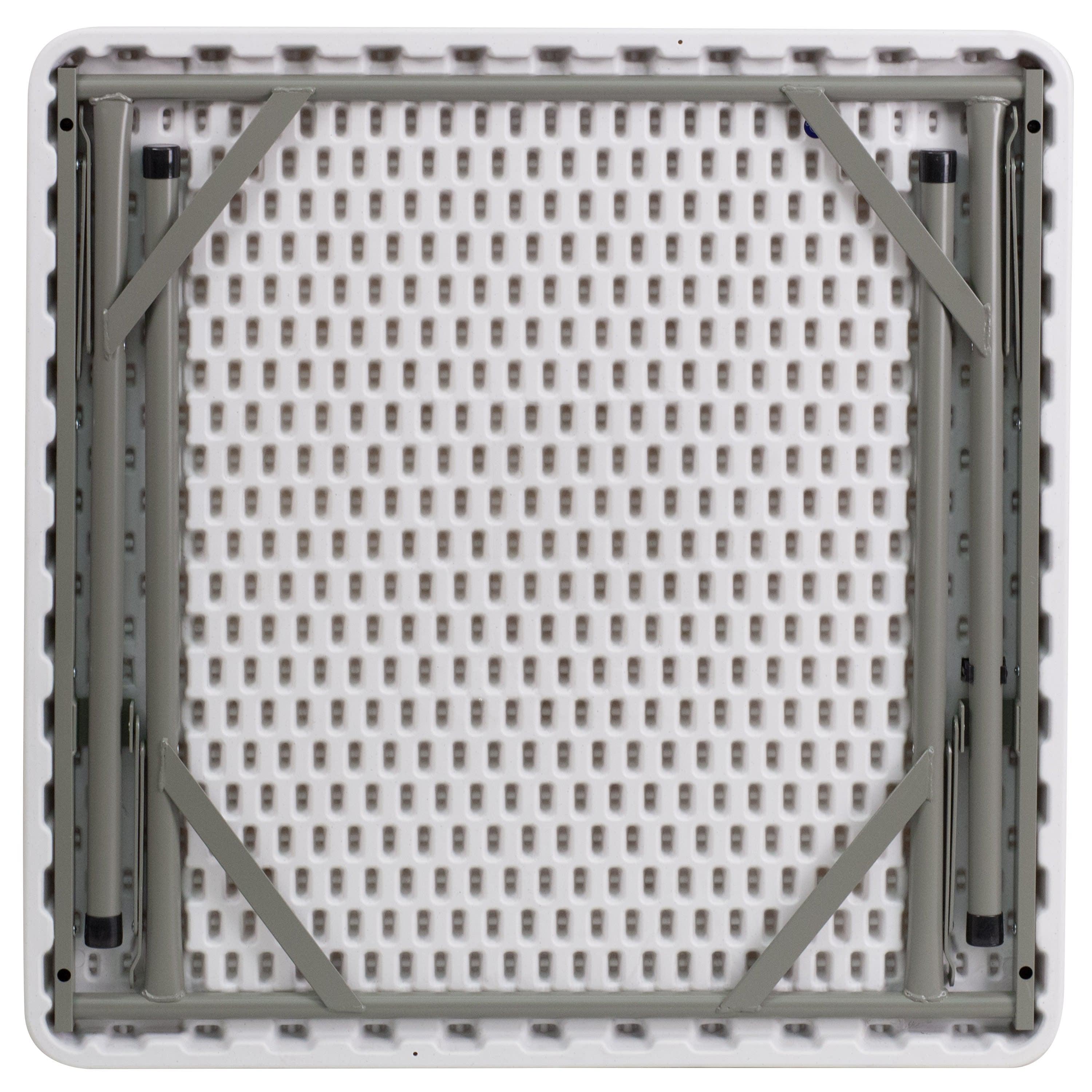 FLASH 2.85-Foot Square Plastic Folding Table