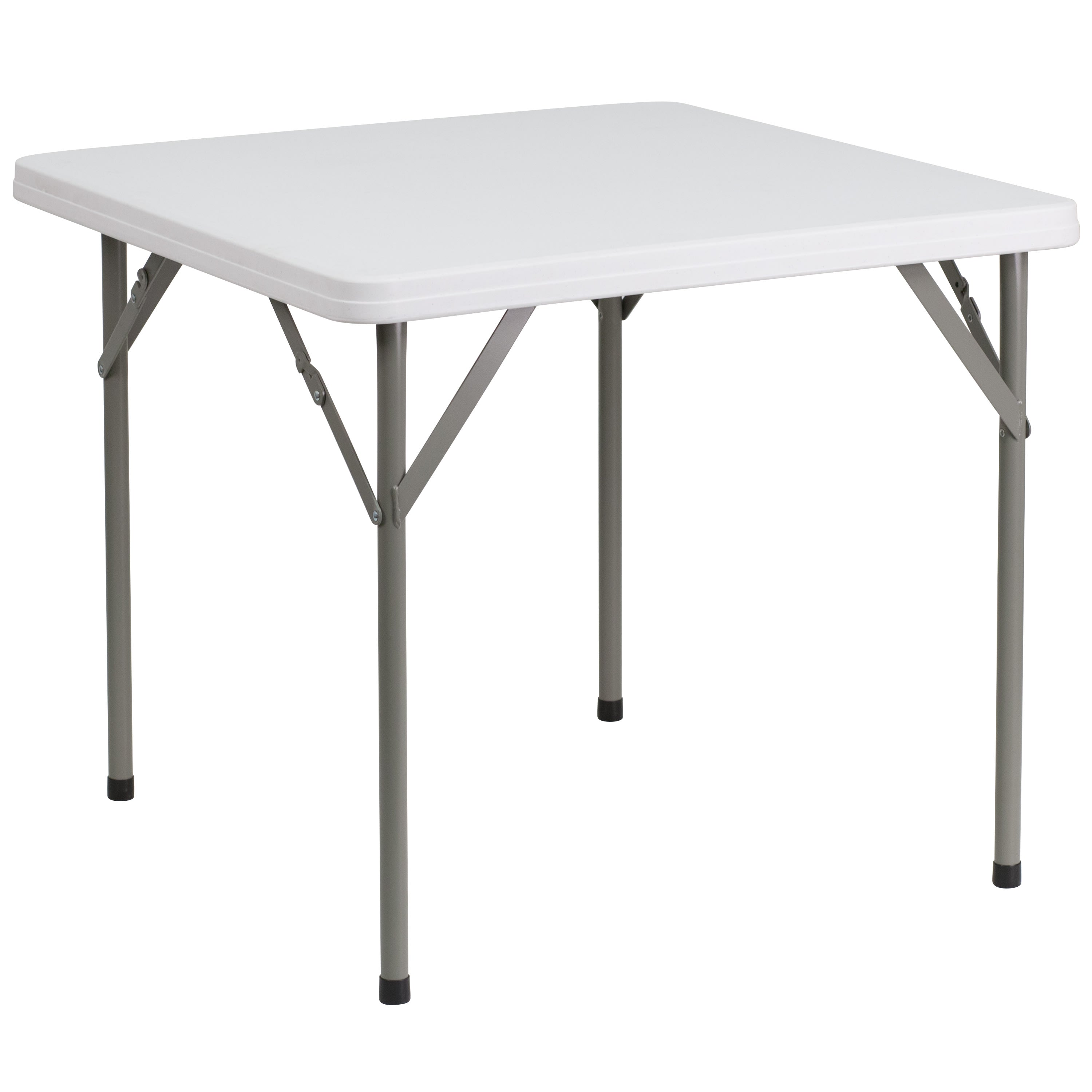 FLASH 2.85-Foot Square Plastic Folding Table