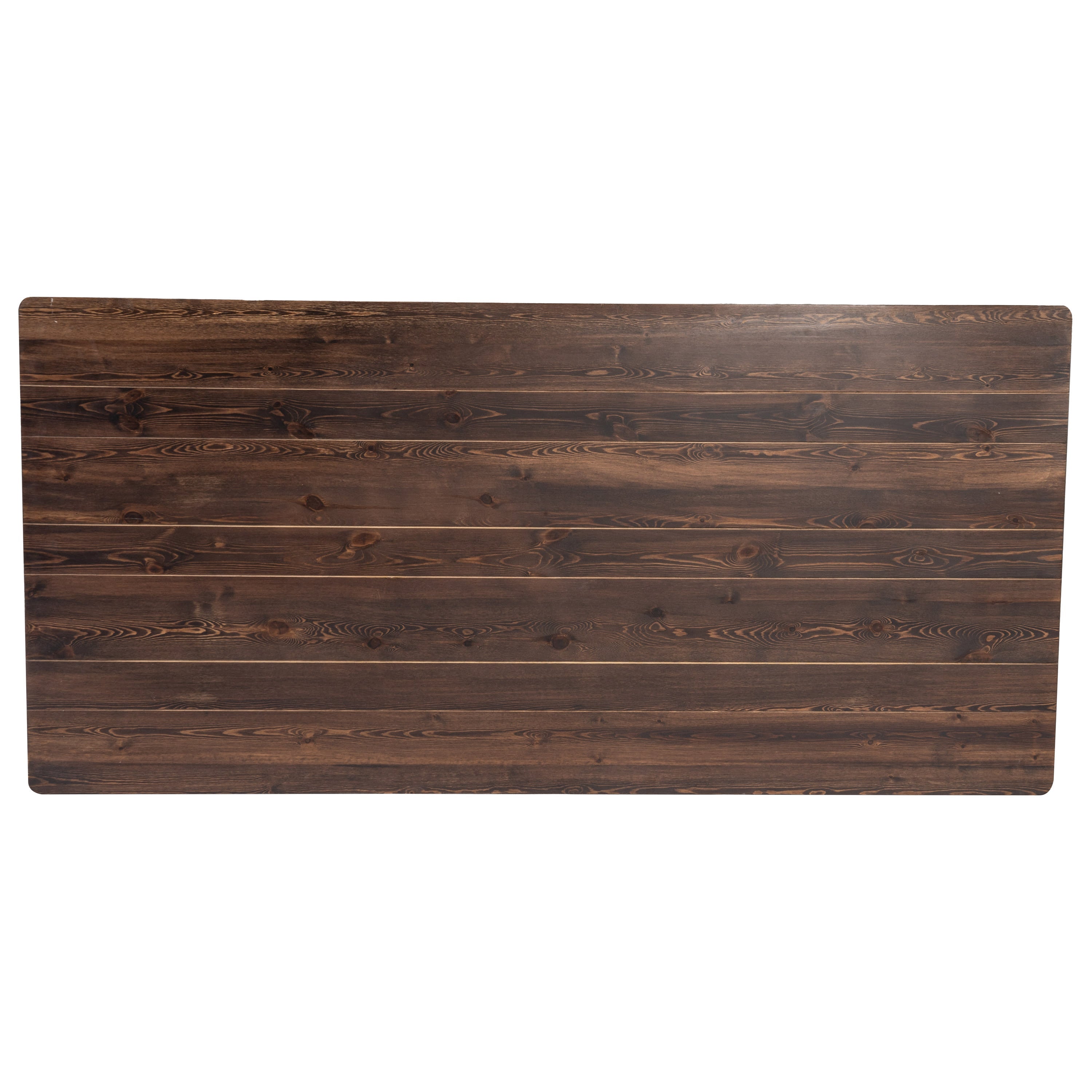 FLASH HERCULES 7' x 40" Rectangular Solid Pine Folding Farm Table