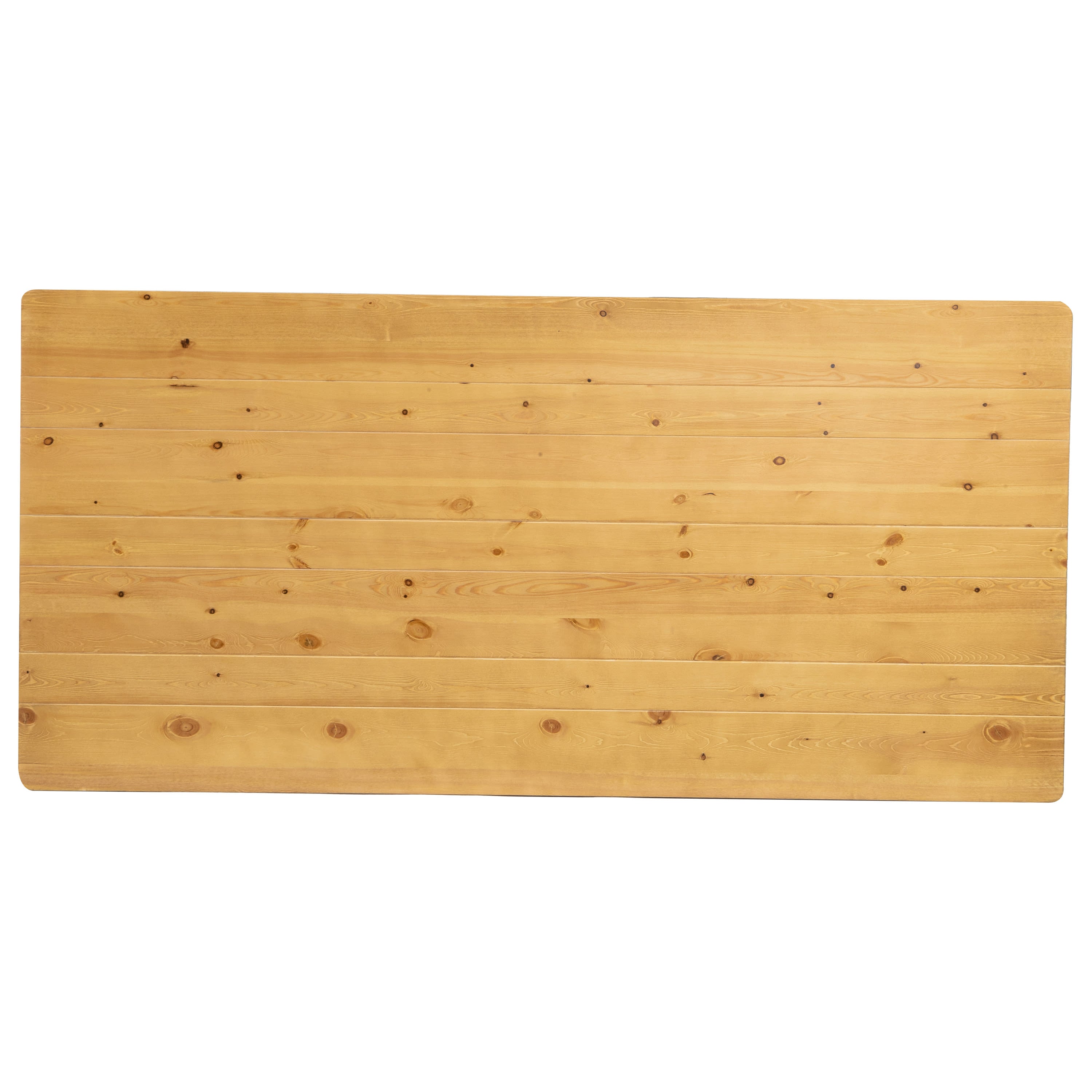 FLASH HERCULES 7' x 40" Rectangular Solid Pine Folding Farm Table